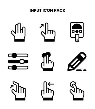 Input DuoTone Set Icons Pack Ilustração Stock