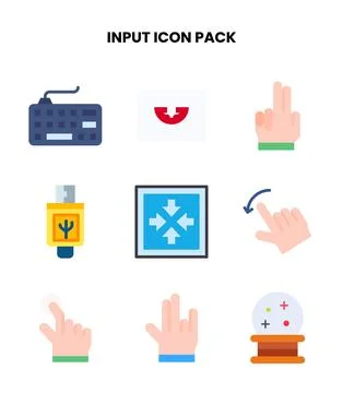 Input Flat Graphics Icons Pack Stock Illustration