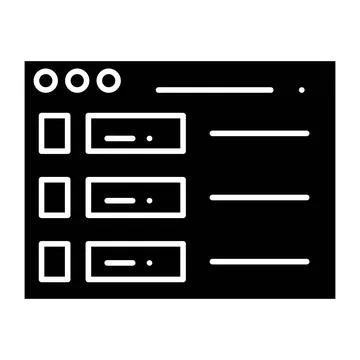 Input Form Glyph Icon Stock Illustration