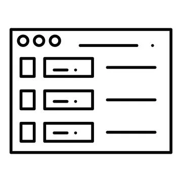 Input Form Line Icon Illustrazione stock