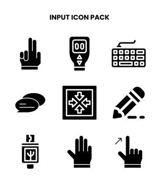 Input Glyph Bundle Icons Pack 스톡 일러스트