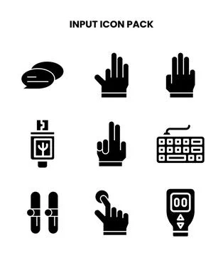 Input Glyph Scalable Icons Pack Stock Illustration