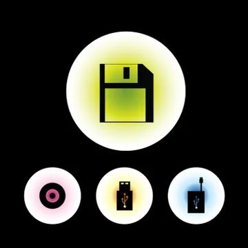 Input icon set Stock Illustration