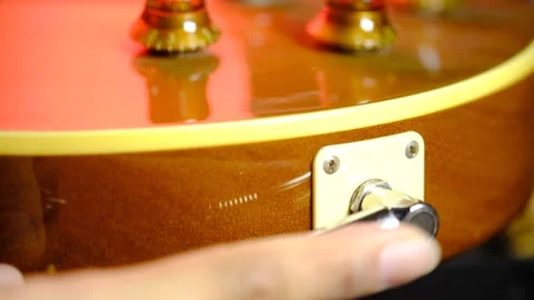 Input jack guitar Stock Footage 306949731