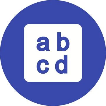 Input Latin Lowercase icon vector image. Stock Illustration