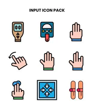 Input Lineal Color Graphics Icons Pack Stock Illustration