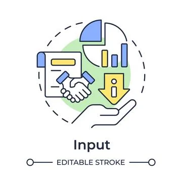 Input multi color concept icon Stock Illustration