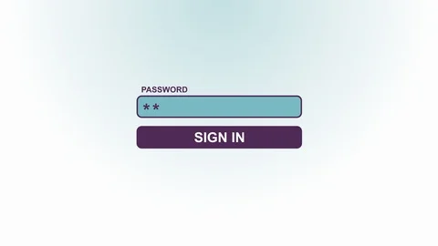 Input password on a computer. Video stock 125070091