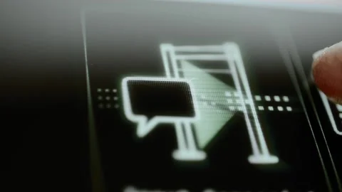 Input screening gate with dotted rows and speech bubble Stock Footage 347583010