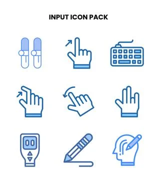Input Two Colour Icons Pack Stock Illustration