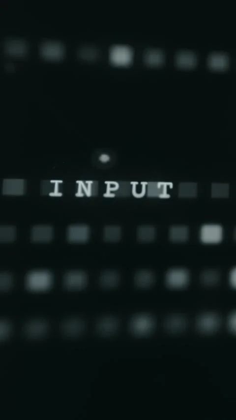 INPUT word with data being represented by streaming blue rectangular nodes 動画素材 332053179