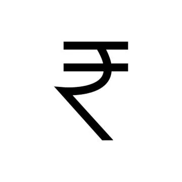 Inr sign Stock Illustration