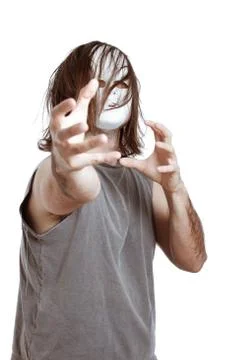 Insane horror man Stock Photos