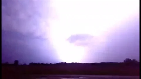 Insane lightning strike in slow motion Stock-Footage 109393166