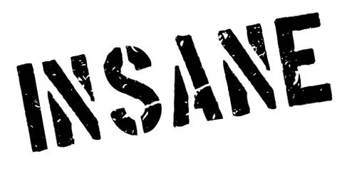 Insane rubber stamp Illustrazione stock