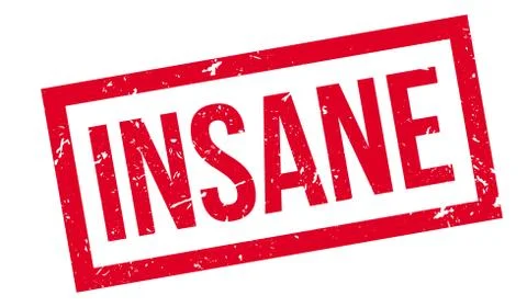 Insane rubber stamp 스톡 일러스트