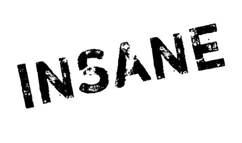 Insane rubber stamp Stock Illustration