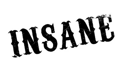 Insane rubber stamp 스톡 일러스트