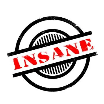 Insane rubber stamp Stock Illustration