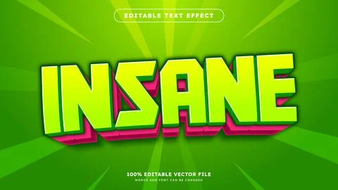 Insane text effect editable template with abstract style use for business b.. Stock Illustration