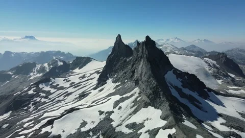 Insane Volcanic Mountain Landscape, Mount Doom, Aerial View Stock Footage 289557418