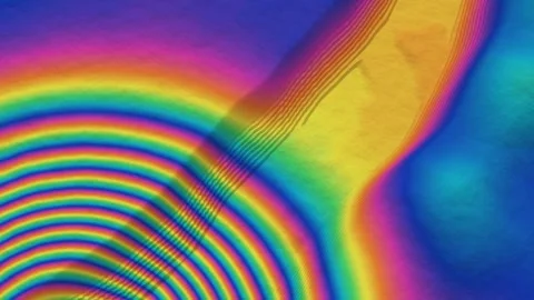 InSAR Longwall Mining Subsidence Fringes Surface Deformation Radar Stockbeeldmateriaal 343367888