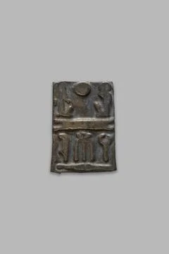 Inscribed Rectangular Plaque ca. 11531147 B.C. New Kingdom, Ramesside This .. Stock Photos