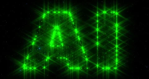 Inscription ai, Artificial Intelligence. Text with glowing shine particles 動画素材 289775947