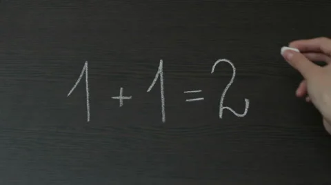 Inscription in Chalk  One Plus One 스톡 동영상 53857777