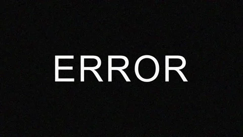 Inscription Error with glitch effect and artifacts on a black noise background Stock Footage 166528409