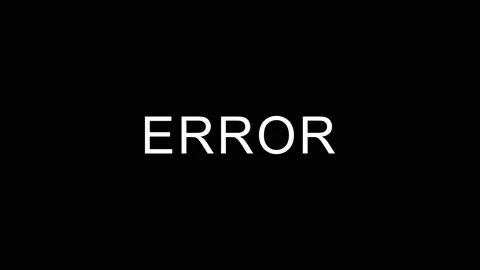 Inscription Error with glitch effect and artifacts on a black background Stock Footage 166685658
