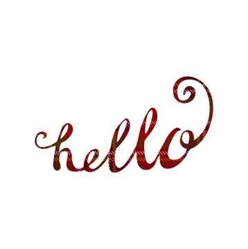 The inscription Hello. Pattern in a cell. Stock Illustration