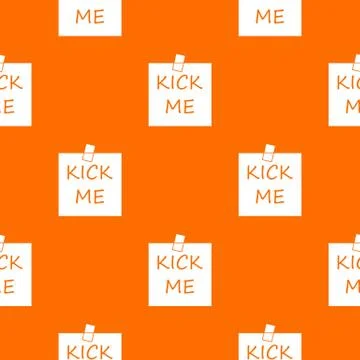 Inscription kick me pattern seamless Stock Illustration