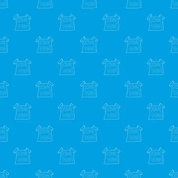 Inscription Kick me pattern vector seamless blue Illustrazione stock