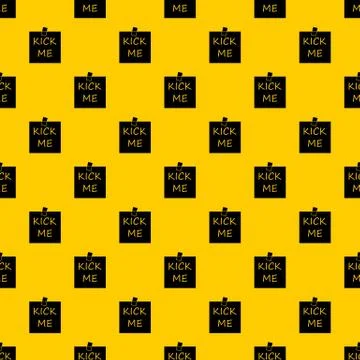 Inscription kick me pattern vector Illustrazione stock