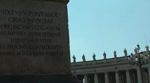 Inscription in Latin Stock Footage