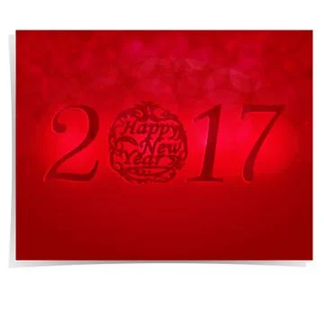 The inscription is made embossed on a red gradient background. Greeting Car.. Stock Illustration