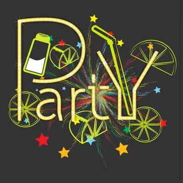 Inscription "party" Stock Illustration
