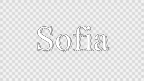 Inscription Sofia and alpha channel Stock Footage 233490968
