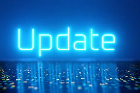 The inscription software update. 3d render Stock Illustration