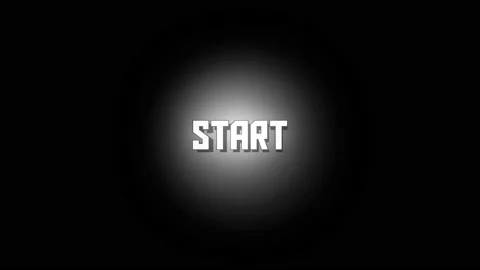 Inscription, start, white backlight, massive, animated graphics, on a black Stock Footage 160111247