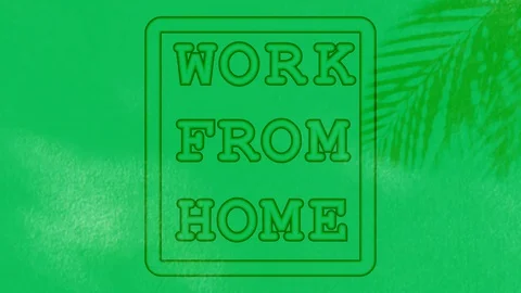 The inscription "WORK FROM HOME" Stock Footage 127591277