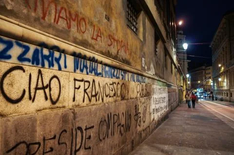 Inscriptions on the wall. Photos