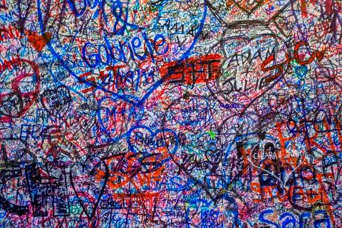 Inscriptions on the wall Foto stock