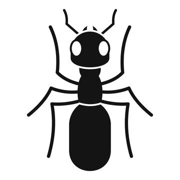 Insect ant icon, simple style Illustrazione stock