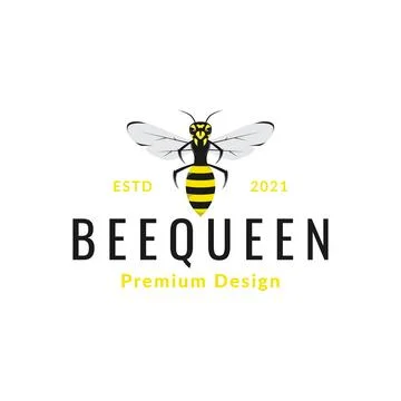Insect bee fly queen logo design vector graphic symbol icon sign illustrati.. Stock Illustration