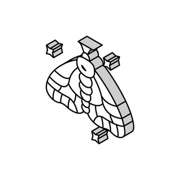 Insect boho isometric icon vector illustration Stock Illustration