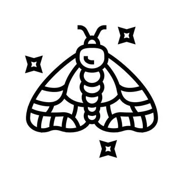 Insect boho line icon vector illustration Stock Illustration