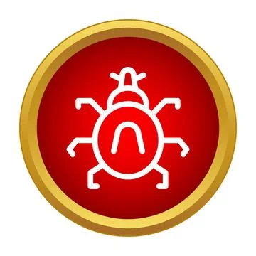 Insect bug beetle pest infestation malware icon 库存插图