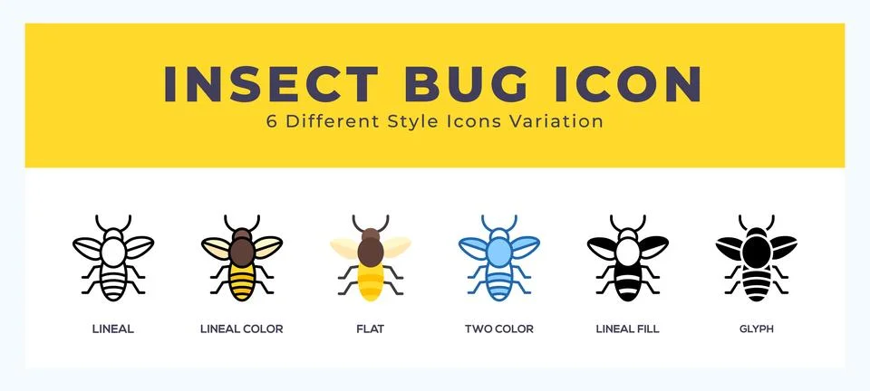 Insect bug icon vector design illustration in trendy style Stock Illustration